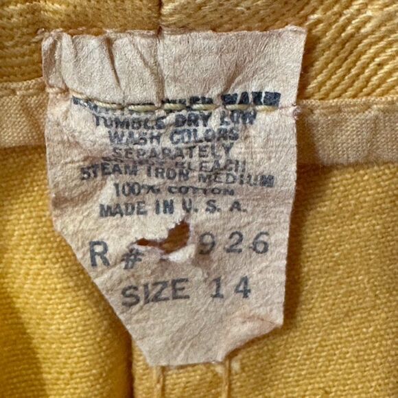 Vintage Marigail Weekend Painted Jeans 14 Yellow Multi 80's Made In The USA - Picture 4 of 5